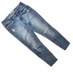 Dollhouse Junior Jeans Mid Rise Distressed Paint spots (Sz9 W30 L26)